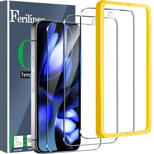 Ferilinso 3 Pack Screen Protector for Google Pixel 9A, Tempered ...