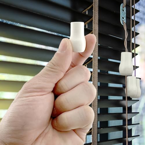 image for Amazing Drapery Hardware 15 White Wood Cord Tassels in Vase Shape for 