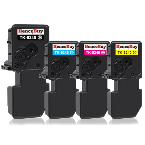 HenceBuy TK-5240 Toner Cartridges for Kyocera TK5240 TK-5240K TK-5240C TK-5240M TK-5240Y Replacement for Kyocera ECOSYS M5526cdw M5526cdn M5526 P5026cdw P5026cdn Printer (Black Cyan Magenta Yellow)