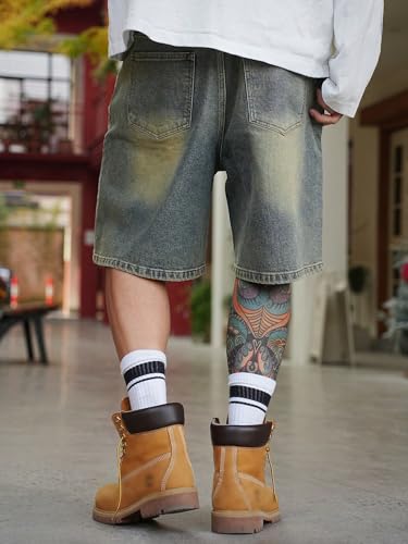 Image of Lymio Shorts for Men | Denim Shorts for Men | Regular Fit Casual Jean Half Pants Knee Length Trousers (LMHP-54-55)