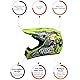 UIGJIOG Downhill Motorradhelm Kinder, Helm Set Herren ATV Motorradhelm D.O.T Zertifizierter Helm Mit Brille Handschuhe, Integralhelm MTB Inklusive 4 Größen Helmfutter,D