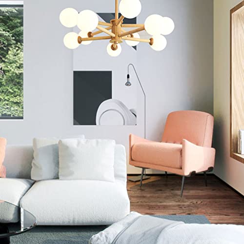 Image of LALAFINA G9 Glass Lamp Shade 5.90 in Round Globe Ceiling Lamp Shade Etched White Light Cover for Pendant Light Bedroom Living Room 1 Pack