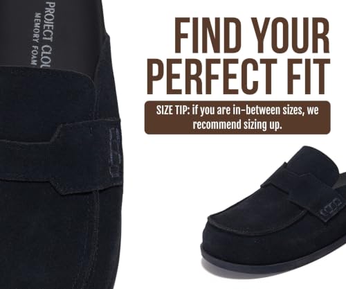 Image of Project Cloud 100% Genuine Leather Womens Clogs - Plush & Soft Insole with Arch Support Non Slip Mules & Clogs for Women Footwear - Water Resistant Women Shoes (Foamy)