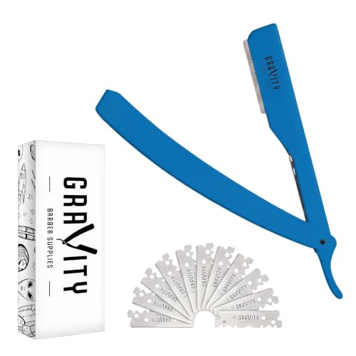 Gravity Razors Straight Razor Kit, 2mm Ultra Exposure, 10 Blades - Mystique