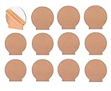 12 Pcs 4 mm Round Acrylic Sheet Clear Cast for LED Light Base,0.16'(4mm) Thick, Plastic Glass Panel with Protective Paper for Table Sign, DIY Display Project