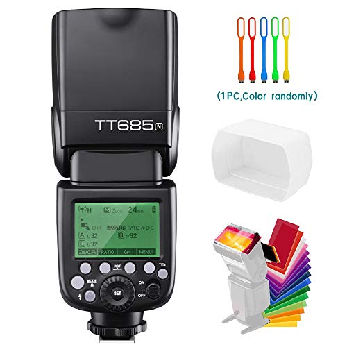 GODOX TT685N TTL 2.4G GN60 High-Speed Sync 1/8000s Wireless Master Slave Off Flash Speedlite Speedlight Compatible for Nikon Cameras I-TTL II autoflash