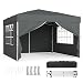 SONGMICS Pavillon, 3 x 3 m mit Seitenwänden, Faltpavillon, Partyzelt