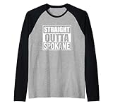 Photo Gallery dritto outta spokane divertente washington wa stato maglia con maniche raglan Photo Gallery dritto outta spokane divertente washington wa stato maglia con maniche raglan
