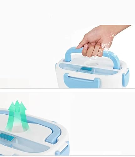 Marmita Elétrica Lancheira Aquecedor de Alimentos 220V 12/24V Portátil Azu