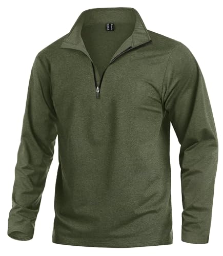 KEFITEVD Fleece Lined Quarter Zip Sweatshirt
