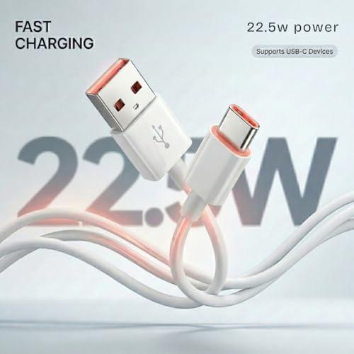 Image of Type-C 22.5W Fast Charging Cable | HyperCharge Enabled | Power Delivery & QC 3.0 Compatible | 3A 100cm USB to Type-C Cable | 480Mbps Data Transfer | for Mi & Xiaomi