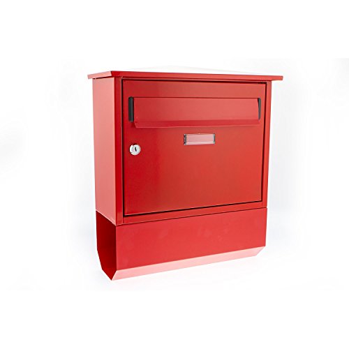 G2 Trading Company 46 - G2 empresa comercial 0 itchen buzón de correos de acero con soporte de periódico - rojo