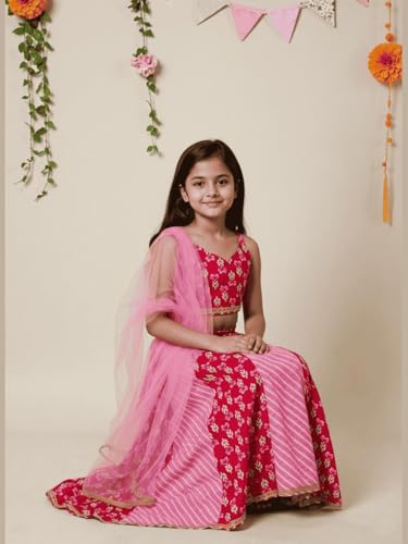 Image of Nautinati Girls Lehenga Choli Set