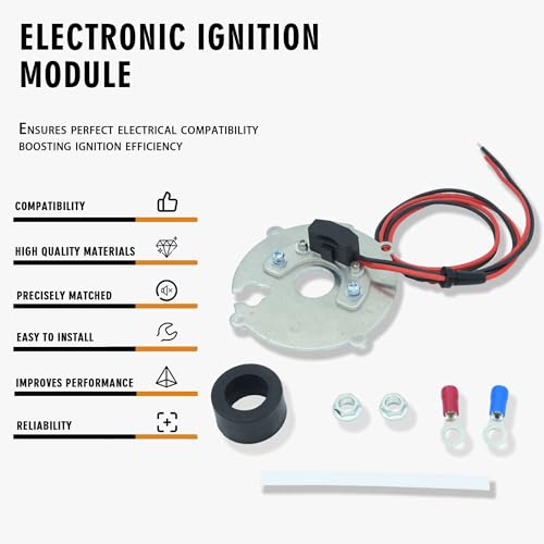 Image of 1146A Electronic Ignition Module Harness Waterproof Compatible with Delco 4 Cylinder Distributor Chris Craft Mercruiser OMC Universal Waukesha Allis Chalmers Clark Huster Minneapolis-Moline