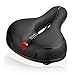 GUJIN Selle de Vélo, Selle Velo Imperméable et Respirante Ergonomique, Confortable Rembourrée Mousse Mémoire, pour Vélos de Route/VTT/Vélos de Ville/Vélos Pliants Noir+Rouge