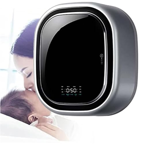 DPDZSW Wall Mounted Baby & Underwear Washing Machine, 3kg Capacity, Metallic Silver, Energy Efficiency, Front Load, Fully Automatic, 5 Programs, 55 dB(A) Washing, 65 dB(A) Dehydration