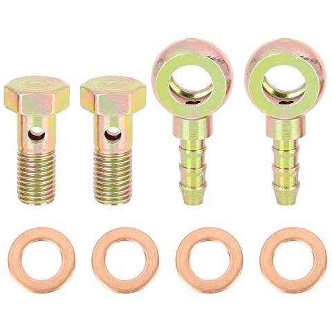 X AUTOHAUX 8mm Banjo Manguera Púa Perno Montajes Metal Cover
