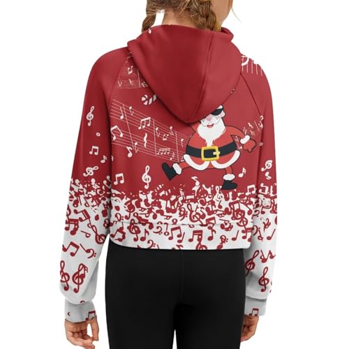 Girls' Hoodies Sweatshirts Half Zipper Pullover Crop Tops for Girls Long Sleeve Sweater with Kangaroo Pocket2