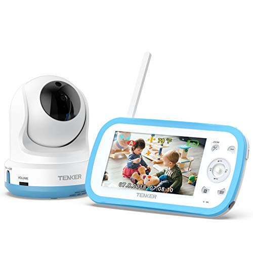 TENKER Digital Sound Activated Video Record Baby Monitor with 4.3-Inch Color LCD...
