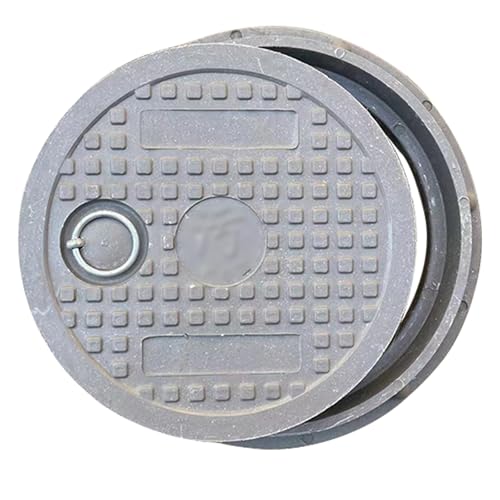 Cubierta de boca de plástico y marco antideslizante, tapa para tanque séptico de 40/50/60/70 cm, duradera para jardín, patio y acera (70 cm), resistente a la intemperie