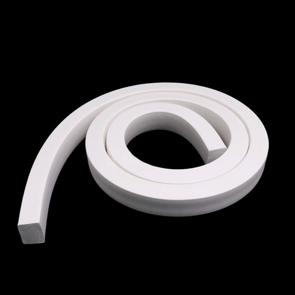 Anyaciy One Color Rubber Foam Seal 1M Square Sponge Strip 5X5mm - 20X30mm, White Silicone Foam Rubber Seal, Doors Windows Gasket Trim 1 Piece(5 X 30Mm)