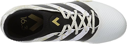 adidas Performance Kids' Ace 16.3 Primemesh Indoor Soccer Shoe (Little Kid/Big Kid), White/Black/Metallic Gold, 10.5 M US Little Kid2