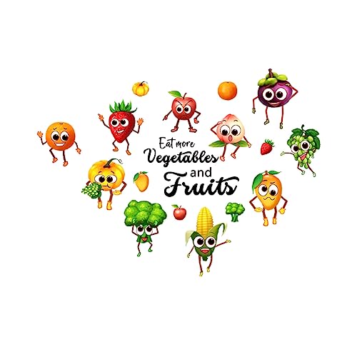 Vinilos Decorativos Frutas y Verduras Cartoon 3 Unidades miniatura 1