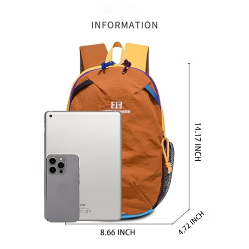 Mochila pequeña para senderismo ligera con diseño color-block miniatura 2