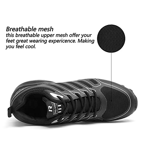 Ziitop Mens Trail Running Shoes Wild Hiking Sneakers For Men Lightweight Jogging Athletic Shoes Comfortable Runner Black thumb #5