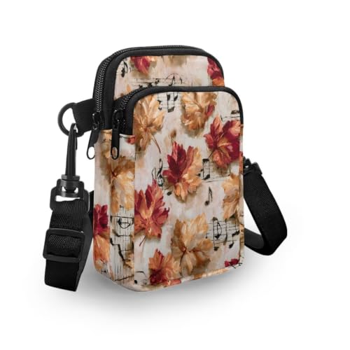 Image of Hawaiian Tribal Small Crossbody Bags for Women Cell Phone Bag Purse, Sea Turtle Zipper Sling Purses Shoulder Bag