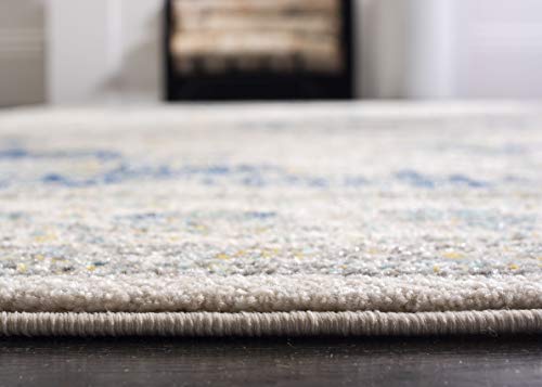 Safavieh Evoke Collection 2'2" X 17' Ivory/Blue Evk220C Shabby Chic Oriental Medallion Non-Shedding Living Room Bedroom Runner Rug #TOP4
