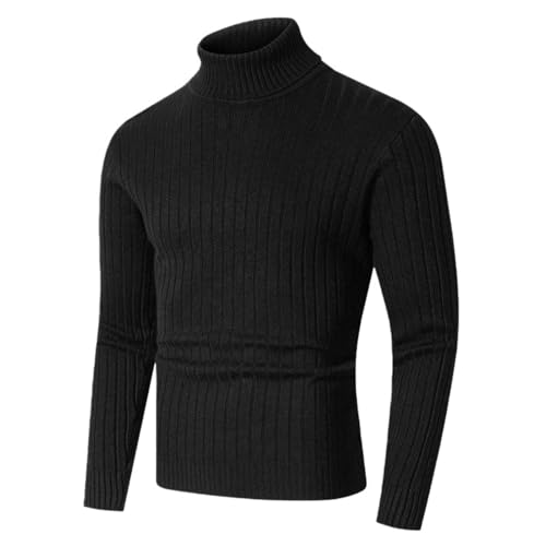 Pull en tricot épais col haut homme ajusté pour vos sorties en ville et week-ends au chaud
