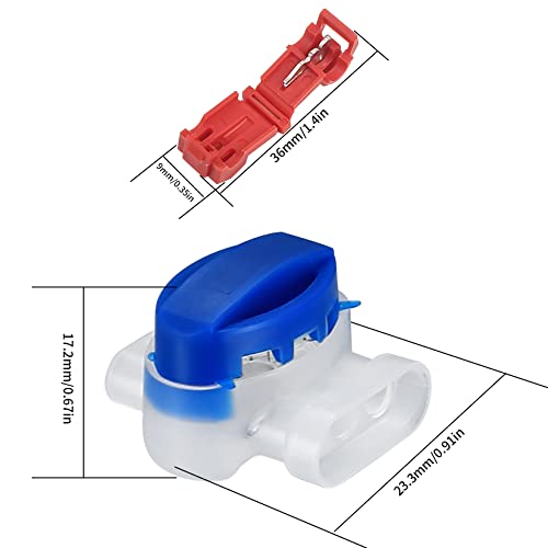 Kabelverbinders voor robotmaaier, grasmaaier, 20 stuks, kabelconnectors, waterdichte kabelklemmen voor begrenzingskabel, knijpverbinders voor kabeluiteinden, met 10 x verbinders - Afbeelding 3