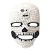 YEKEYI Barbarian Knit Long Beard Hat Adult Viking Fake Hair Wig Visor Knitted Wool Funny Skull Cap (White)