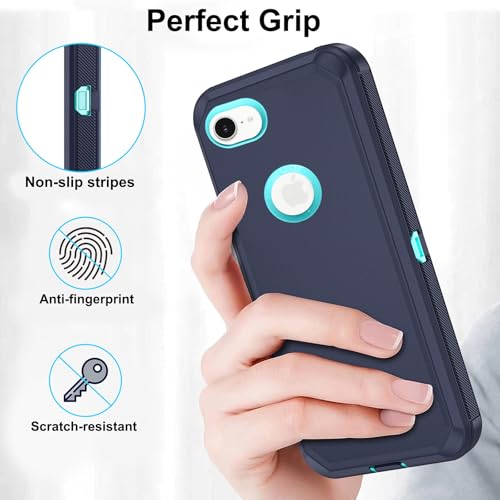 Coque iPhone 16e antichoc Asuwish avec protection écran bleu - 5