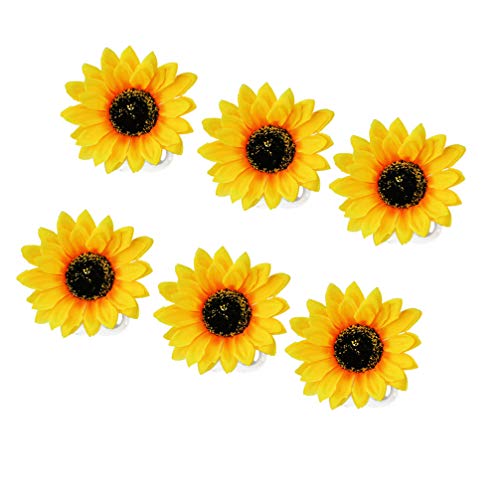 Épingle à cheveux fleur de tournesol pour coiffure bohème de mariage