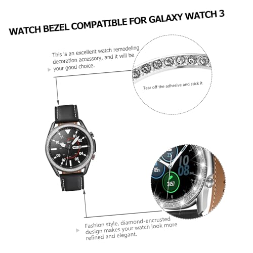 Bisel duradero para Galaxy Watch con incrustación de diamantes protectores 3