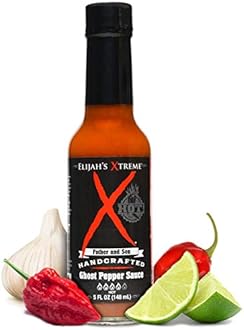Elijah's Xtreme Ghost Pepper Hot Sauce, Handcrafted Award Winning Blend of Ghost Peppers, Habanero Garlic & Lime, Extreme Heat & Flavor