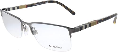 Miniatura 1 de Burberry BE 1282 1008 - Lentes sin borde de metal cepillado de 2165in Plomizo cepillado 55-18-145