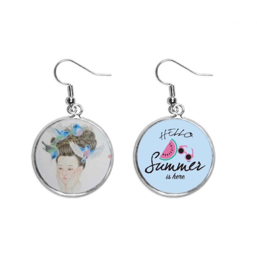 Pendientes de sandía estilo pintura china para lucir este verano 5
