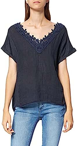 Blouse bleu 40 femme Bonateks anti-plis pour un repassage facile