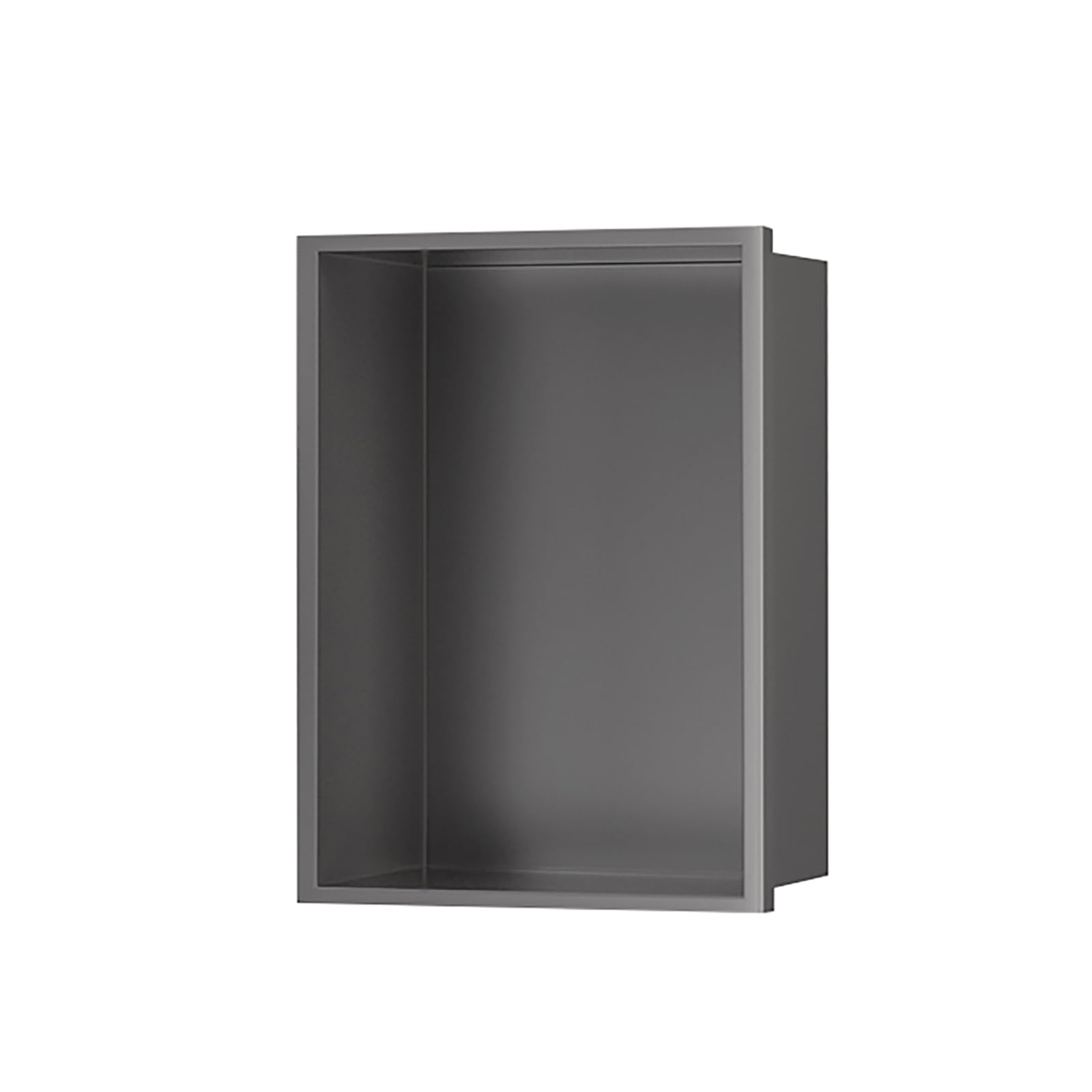 Estante de ducha de acero inoxidable, 32 x 32 cm, impermeable, con estante integrado para botellas de jabón y artículos de tocador, color gris, diseño que ahorra espacio, estilo moderno