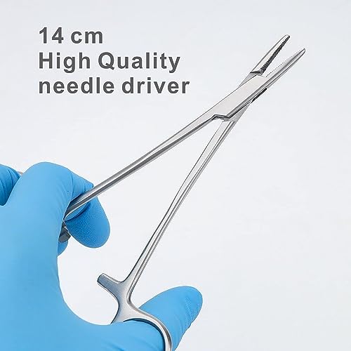 Image of Suture Practice Kit for Medical Students, Complete Training Kit (30 Pieces) Include Durable Silicone Suturing Pad with Pre-Cut Wounds, Tools Kit, and Suture with Threads (Educational Use Only)