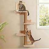 LitaiL Wandkratzbaum für Katzen bis 20KG, Vier stöckig, 110 cm hoch, Kratzbaum...