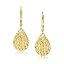 A-Teardrop Gold Dangle Earrings