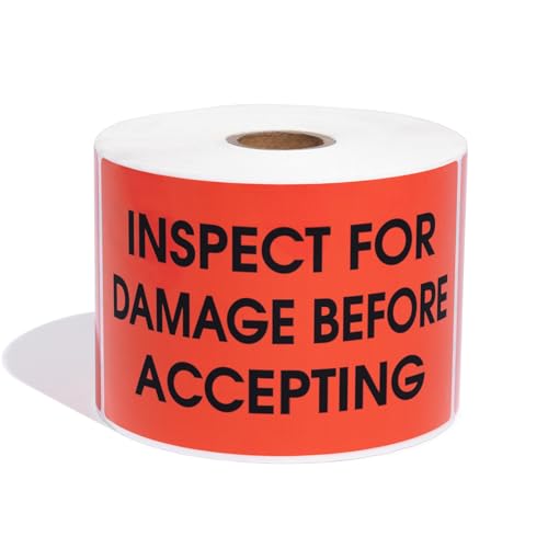 Aegis Adhesives - 3" X 5" Inspect for Damage Labels (500 Count)