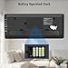 WallarGe 14.5'' Atomic Clock with Backlight, Large Digital Wall Clock Battery Operated, Large Display with Temperature and Date, Easy to Read and Set Digital Wall Clock, Auto DST