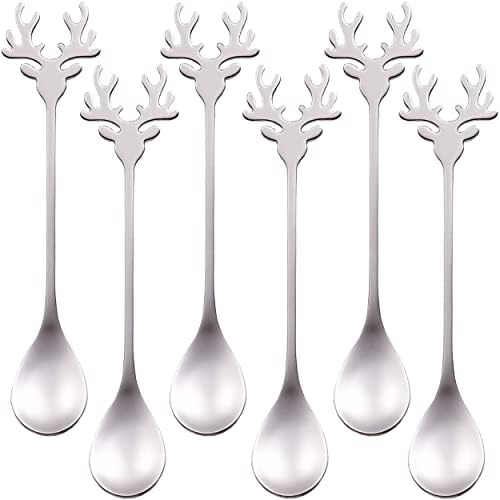 Goldene Kaffeelöffel Mit Blumen-Muster – 8-teiliges Set Aus Edelstahl, Je 12 Cm, Für Tee, Dessert & Mehr