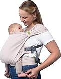 Boba Bliss Pre-Wrapped Baby Carrier with Buckle - Newborn to 7-35 lbs Light, Breathable & Easy to Adjust Hybrid Infant Sling & Toddler Carrier - Certified Hip-Healthy for 0-18 Months - Gray
