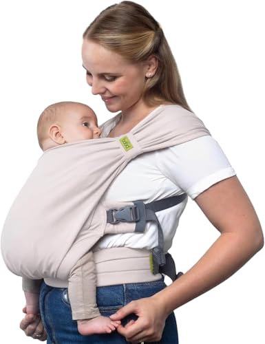 Boba Bliss Pre-Wrapped Baby Wrap Carrier, Newborn Sling, Gray